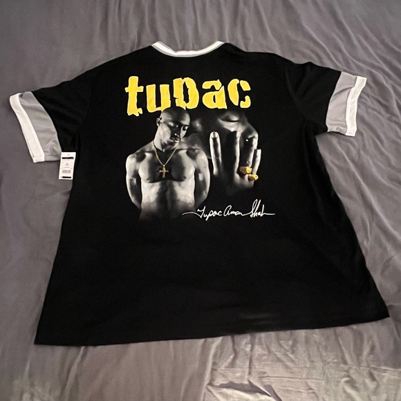 Tupac Shakur 2Pac double sided print Soccer Football jersey New - Picture 4 of 5